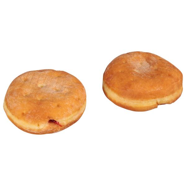 READY TO FINISH YEAST RAISED DONUT FILLED ROUND SHELL RASPBERRY JELLY ...