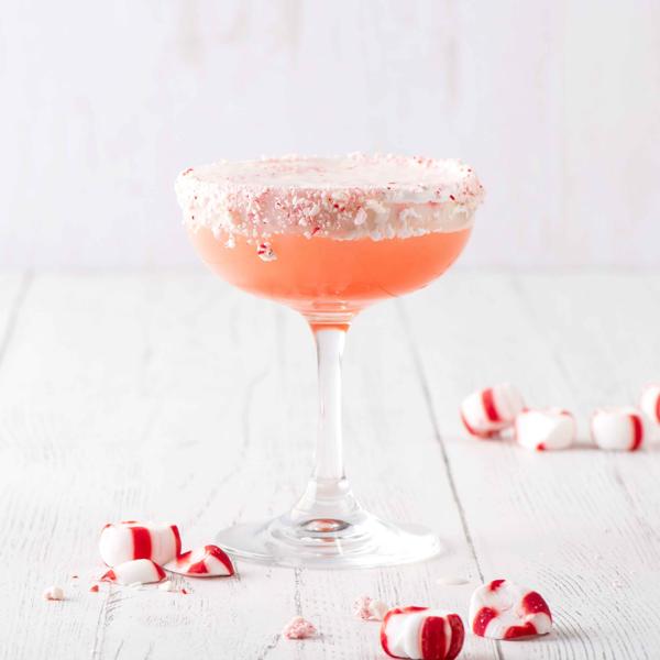 Candy Cane Dirty Shirley with Oat Milk Soft Whip Cold Foam