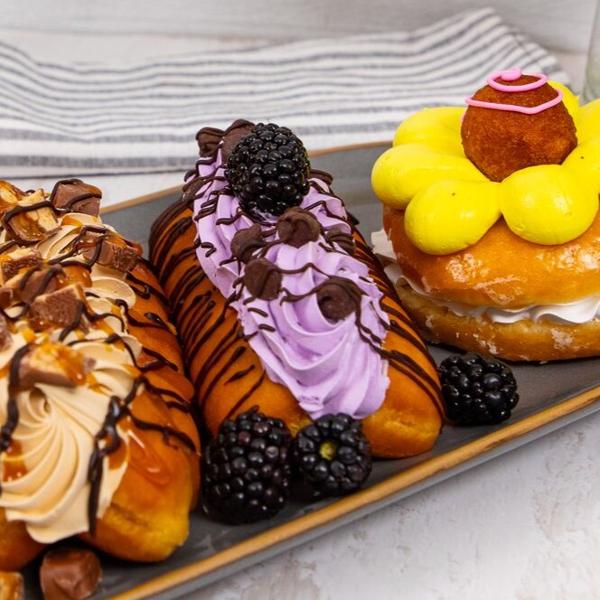 Black Raspberry Chip Long John Donut | Rich's USA