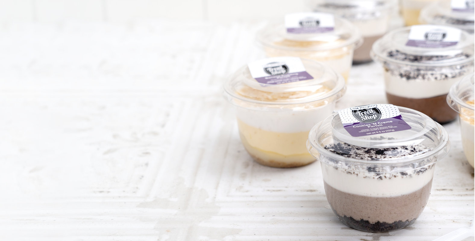 Different flavors of Our Speciality Treat Shop parfaits