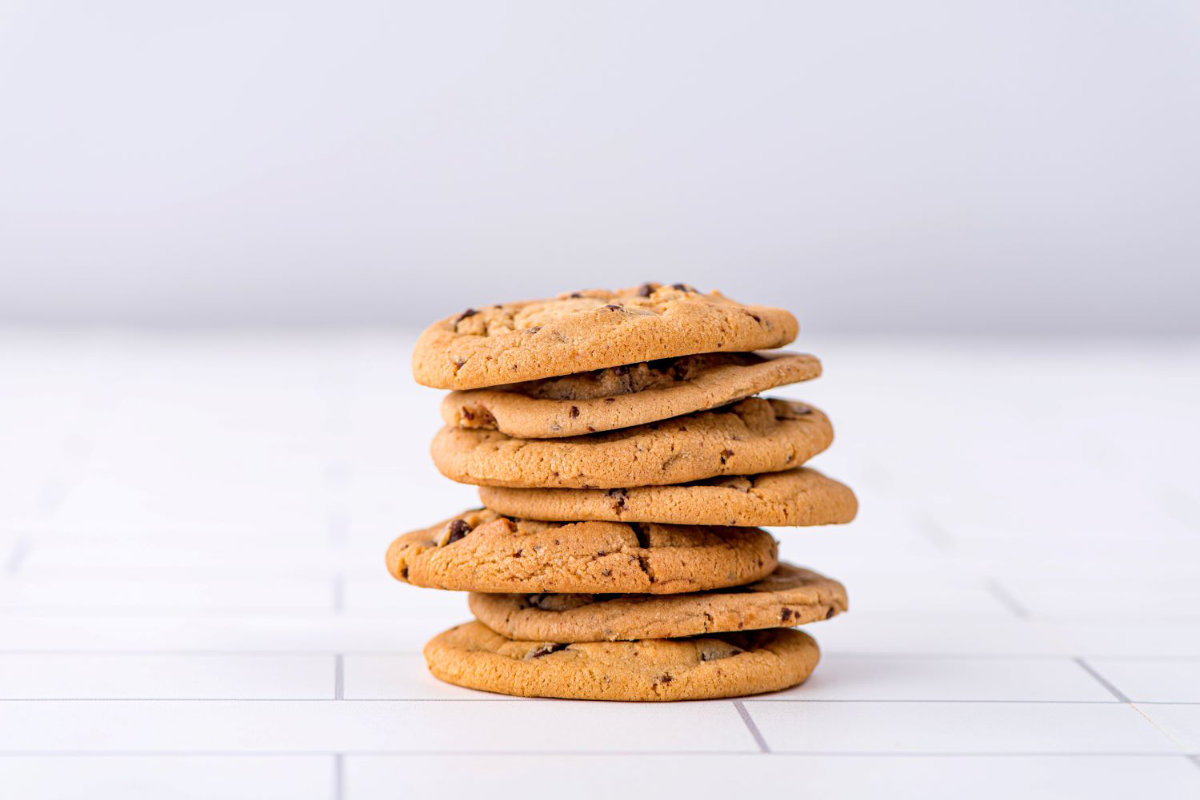 Cookies stacked on top of each other