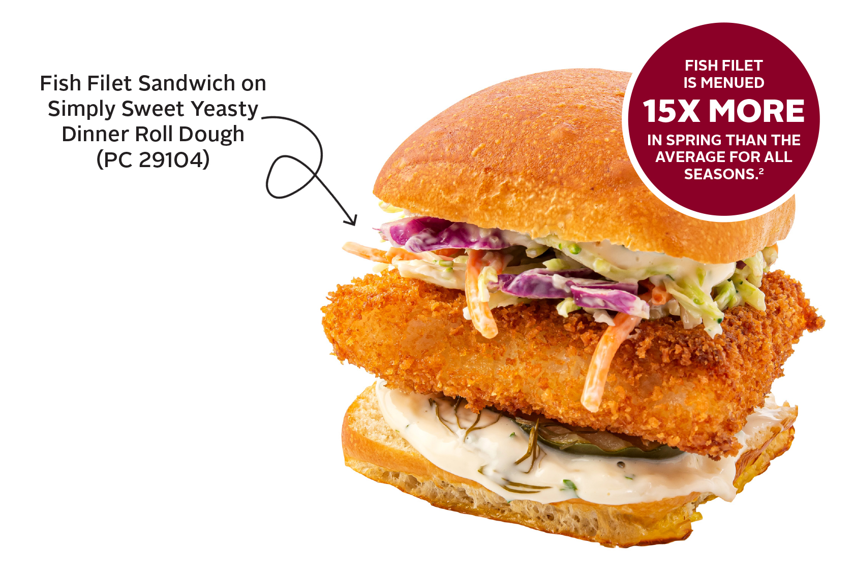 Fish Filet sandwich on a dinner roll.