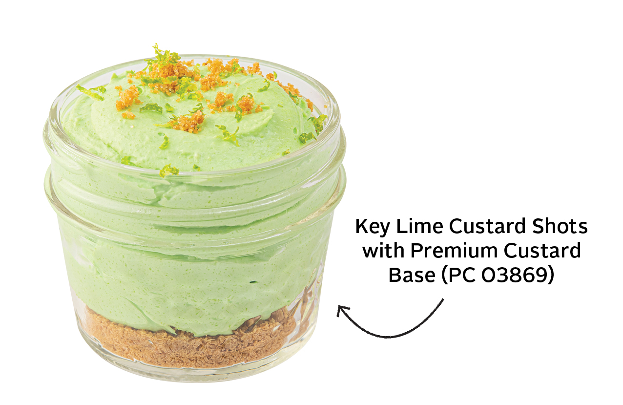 Key Lime Custard made with premium custard base.
