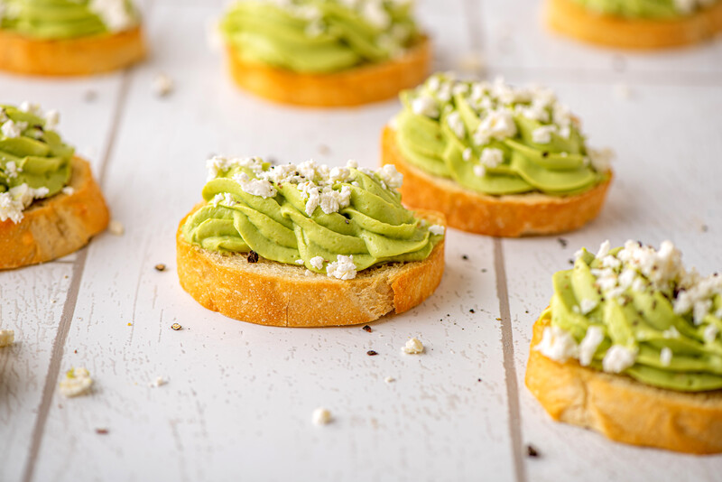 Avocado toast on italian loaf