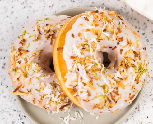 Coconut lime donut