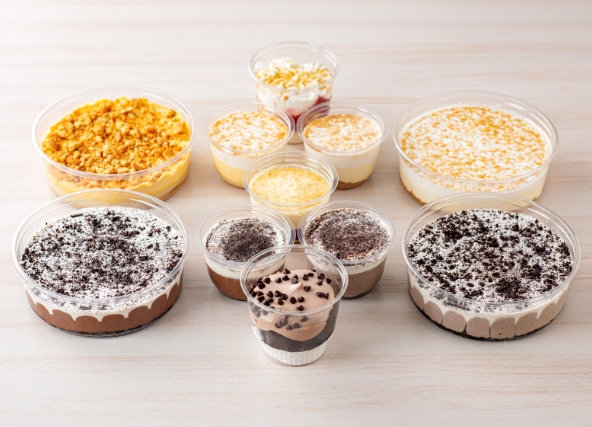 Parfaits on a table