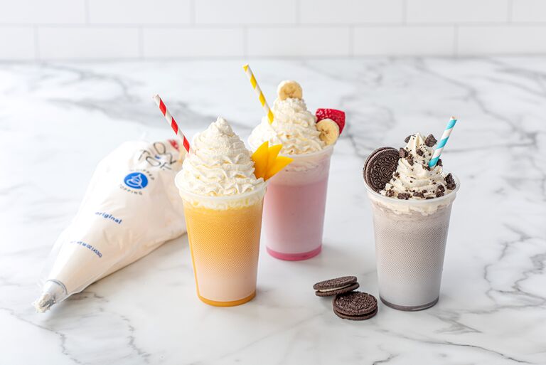 freal milkshakes and on top