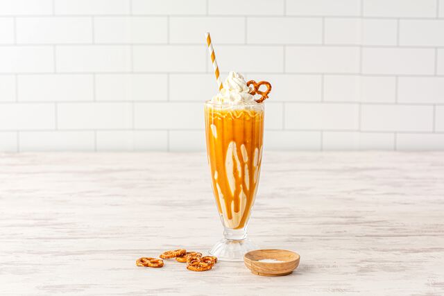 salted caramel pretzel milkshake
