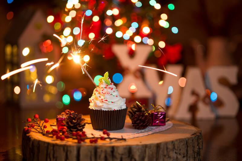 holiday cupcake