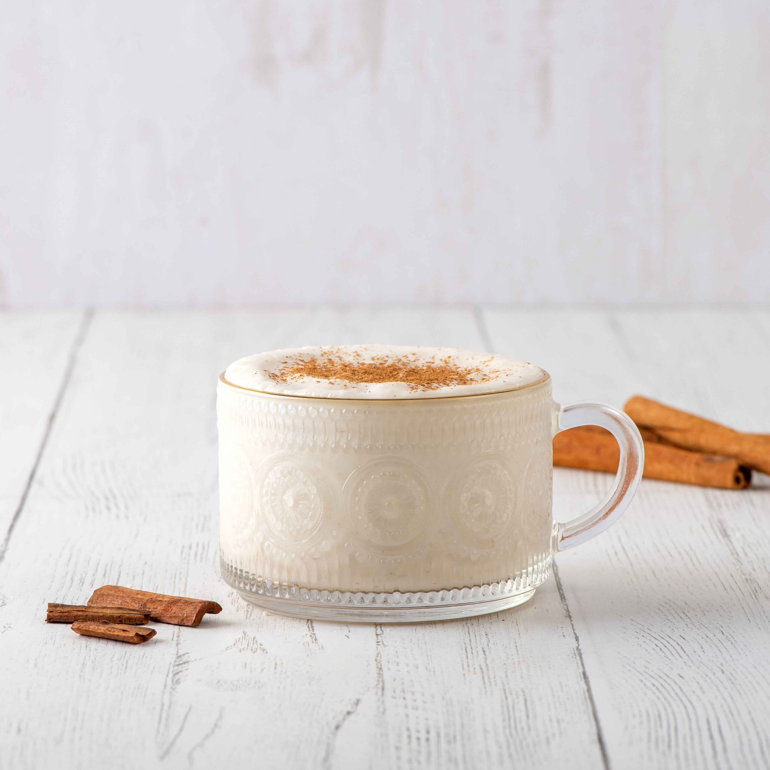 Cinnamon Brown Sugar Eggnog with On Top® Oat Milk Soft Whip