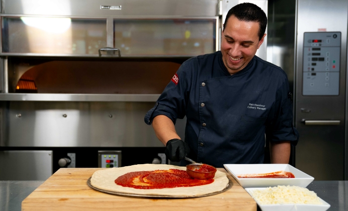 chef matt making pizza