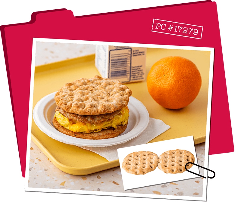 k-12 maple waffle breakfast sandwich