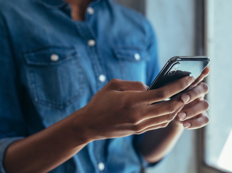 person on phone