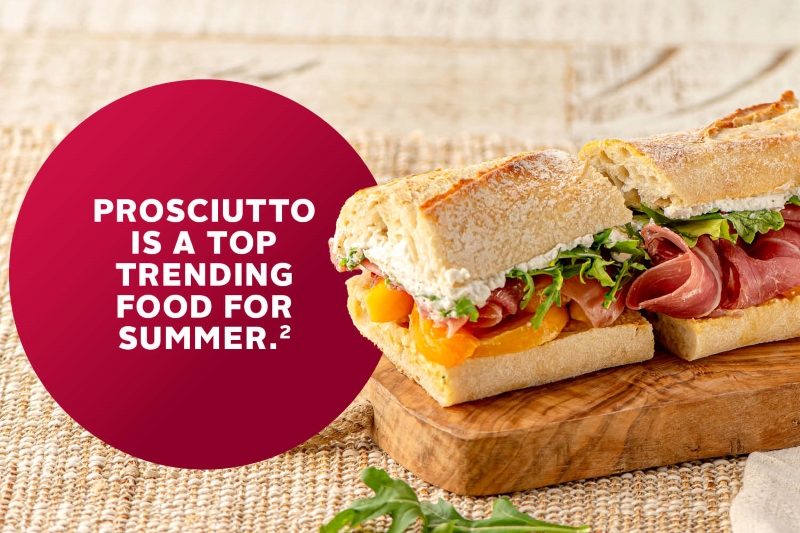 Peach & Prosciutto Sandwich