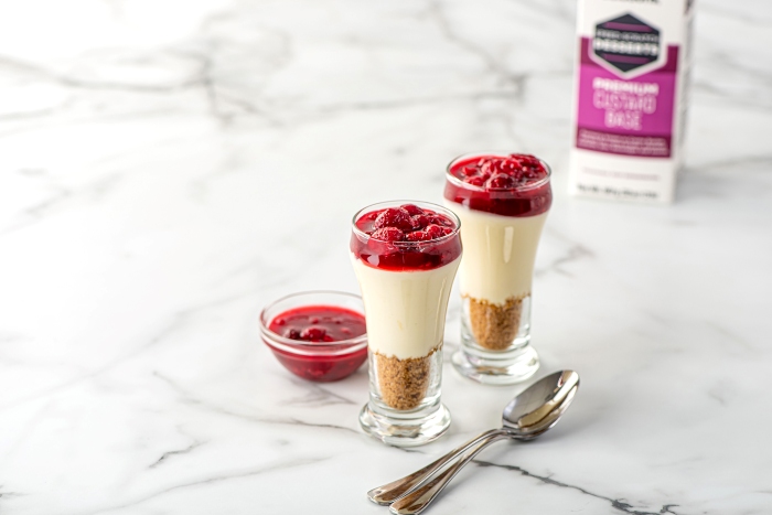 Raspberry Cheesecake Shooter with Premium Custard Base