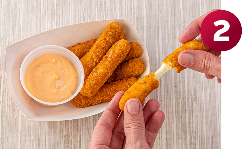 cheese pull mozzarella sticks
