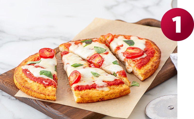 Oval Pizza with Cherry Tomatoes