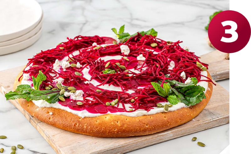 Pizza with Beets Toppings