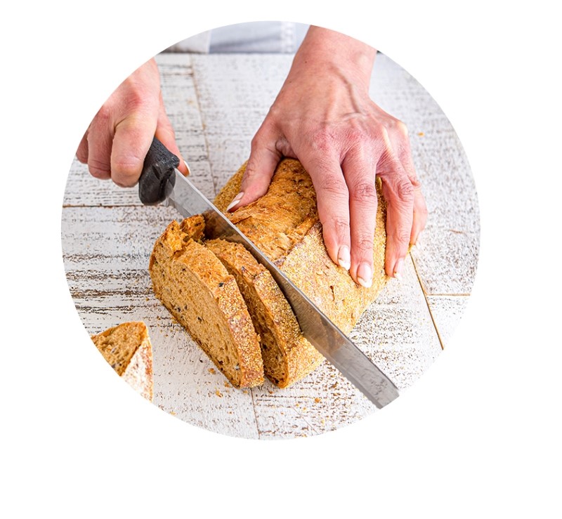 slicing bread