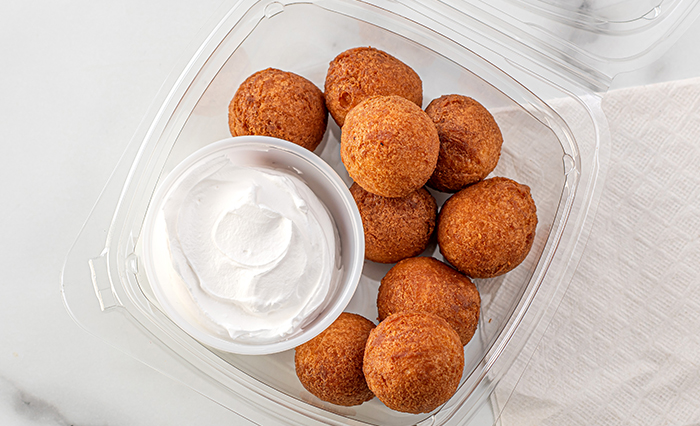 donut holes in a container