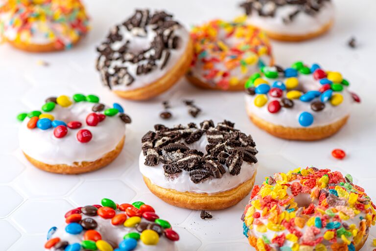 candy covered donuts