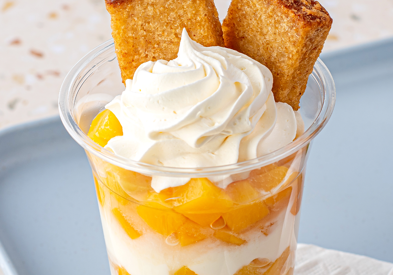 French Toast Peach Parfait