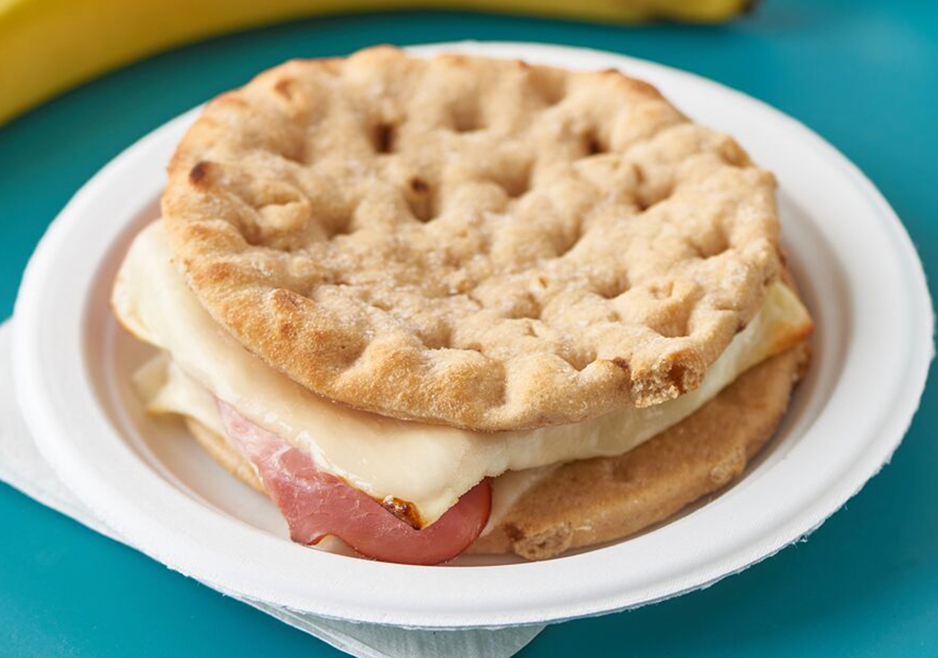 Ham and Cheese Waffle Flatbread