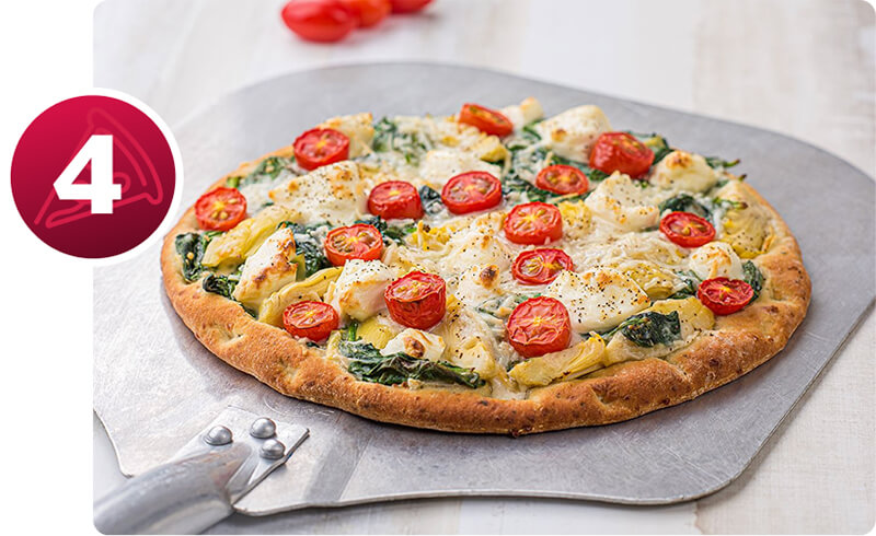 pesto tomato pizza