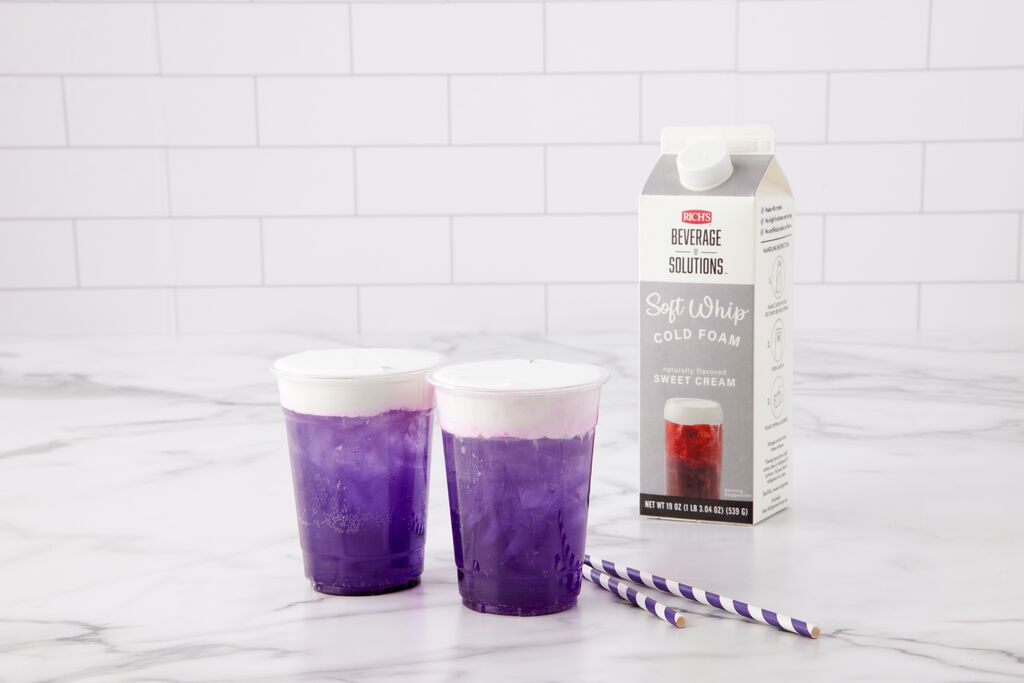lavender soda with cold foam