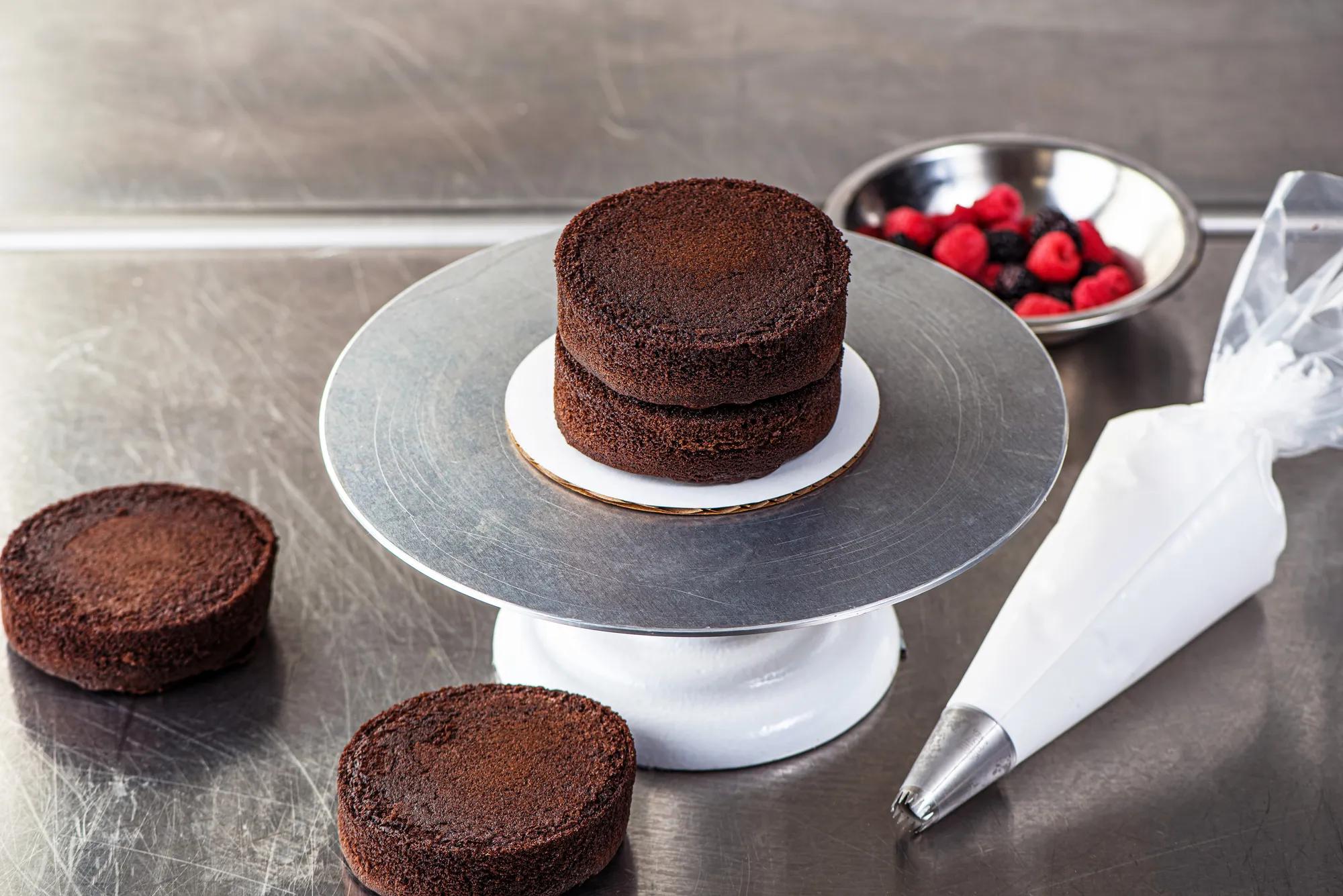 Mini chocolate cake layers