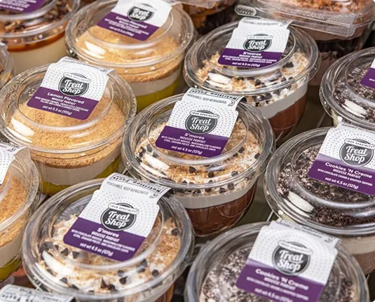 our specialty sweet shop cake parfait