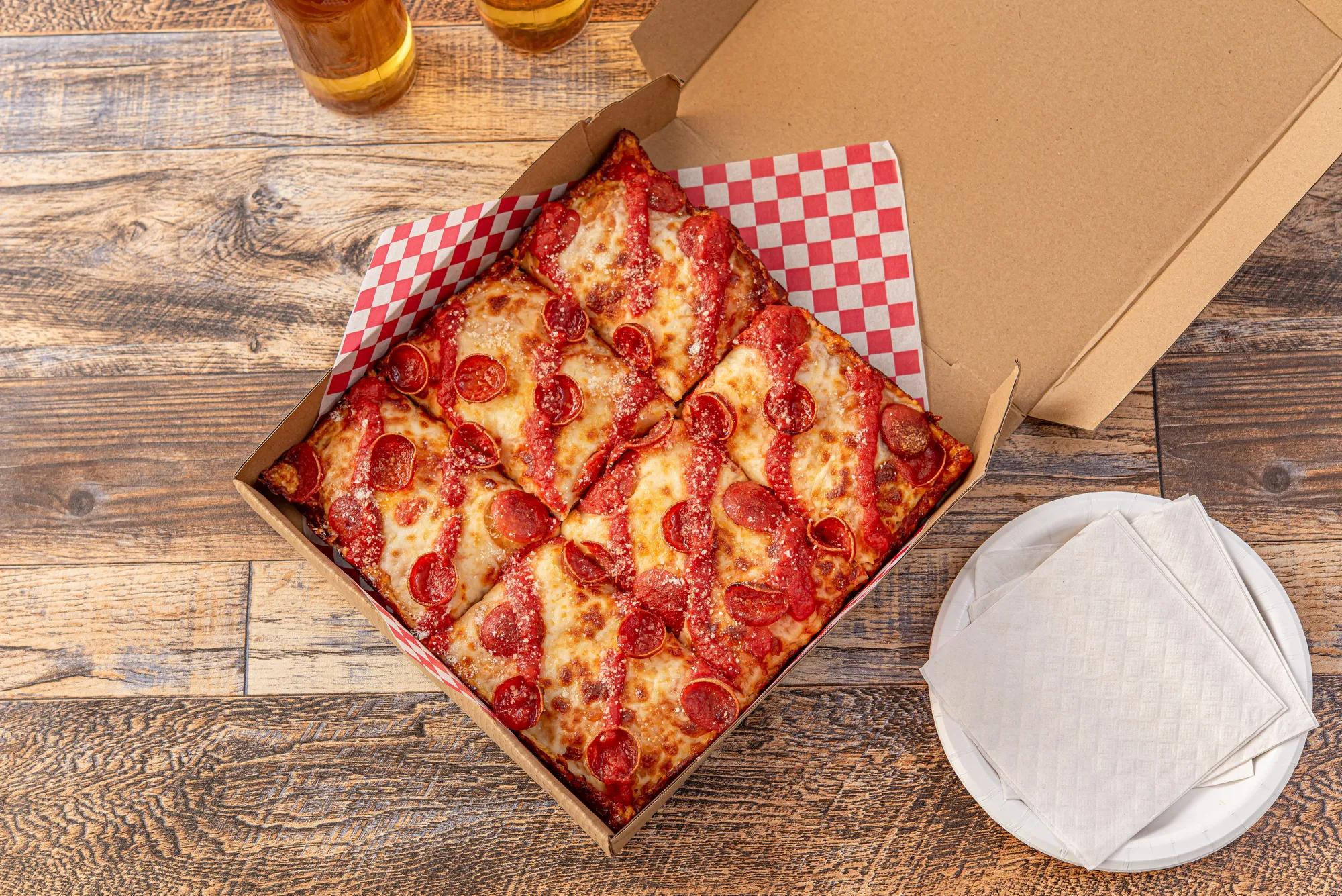 Pepperoni Pizza in a box